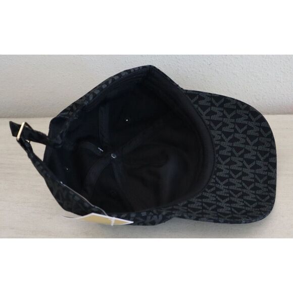 Michael Kors 538801C Unisex OS Black Monogram Logo Adjustable Baseball Hat - Picture 3 of 7